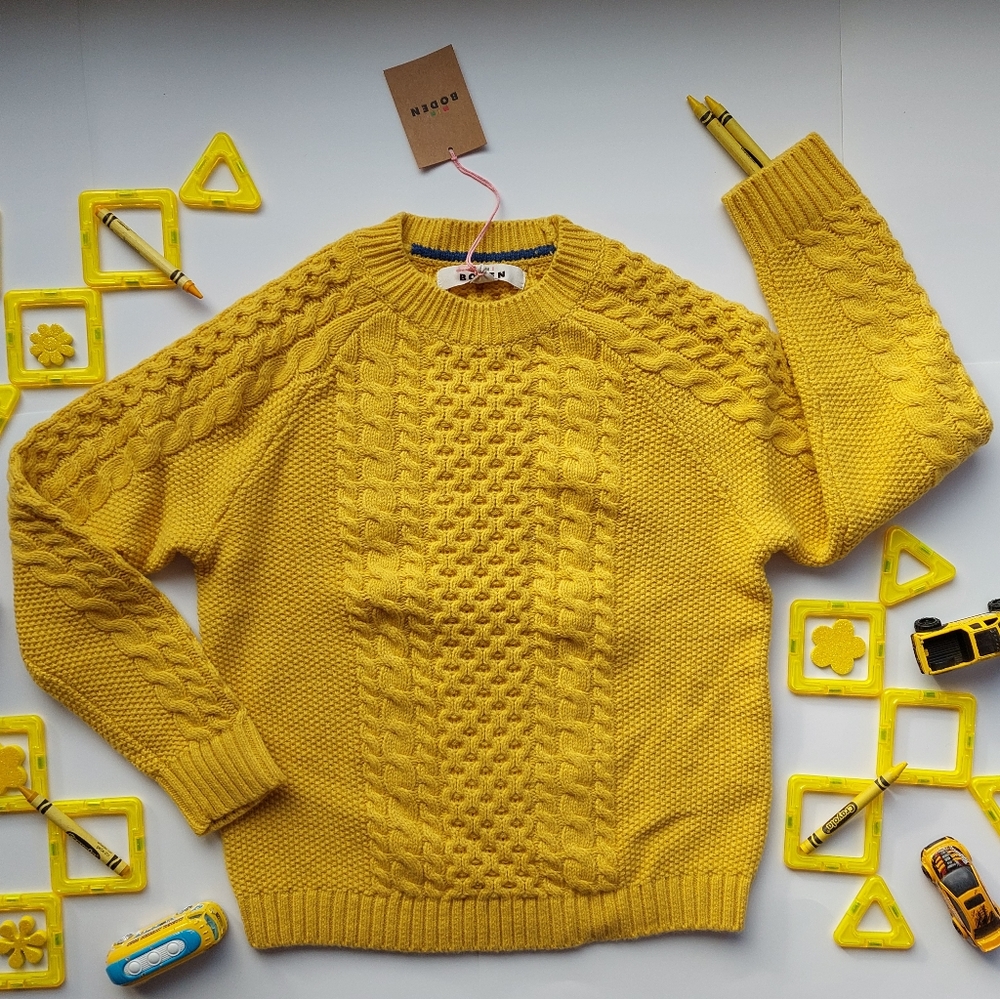 Nwt Mini Boden yellow sweater - Picture 15 of 16